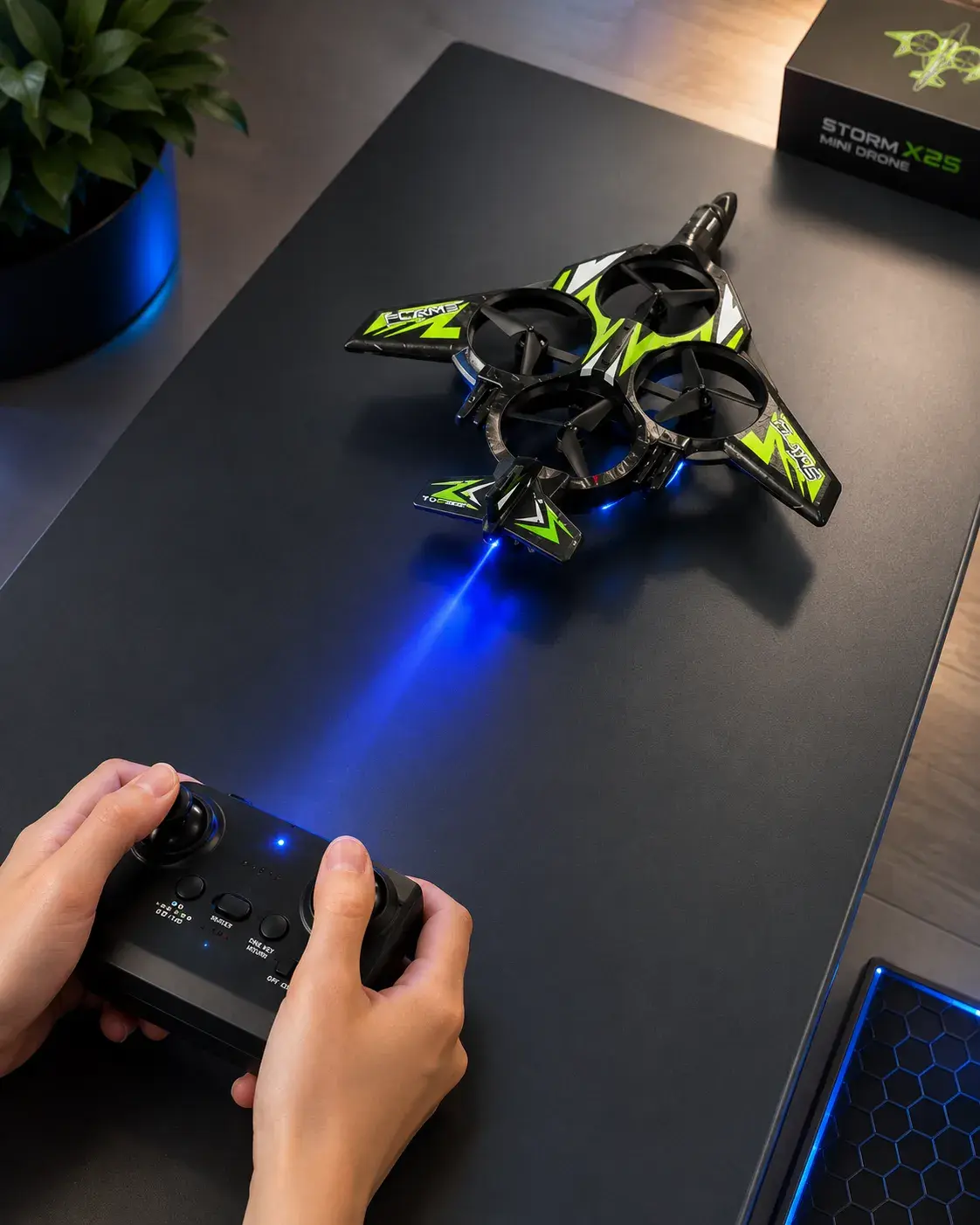 Neon Green Stealth Drone